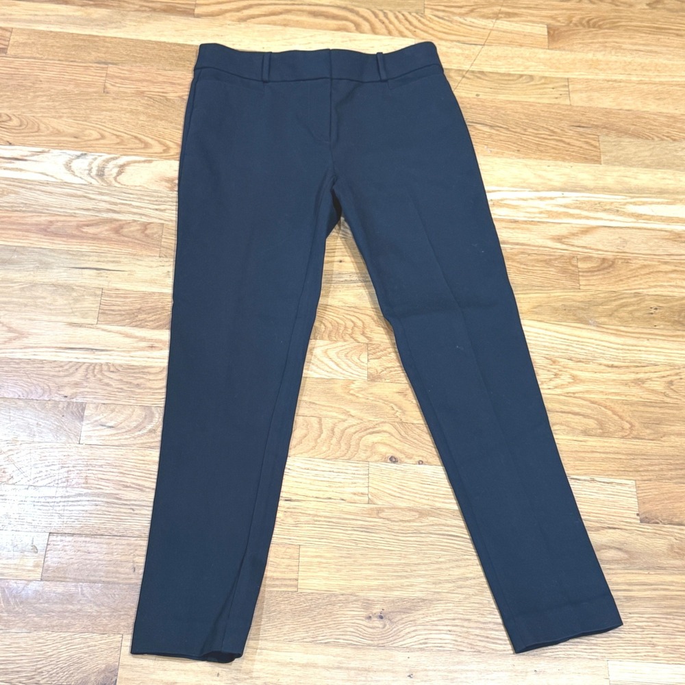 LOFT Black Skinny Trousers Womens Size 4 Cotton Blend Stretch Work Pants